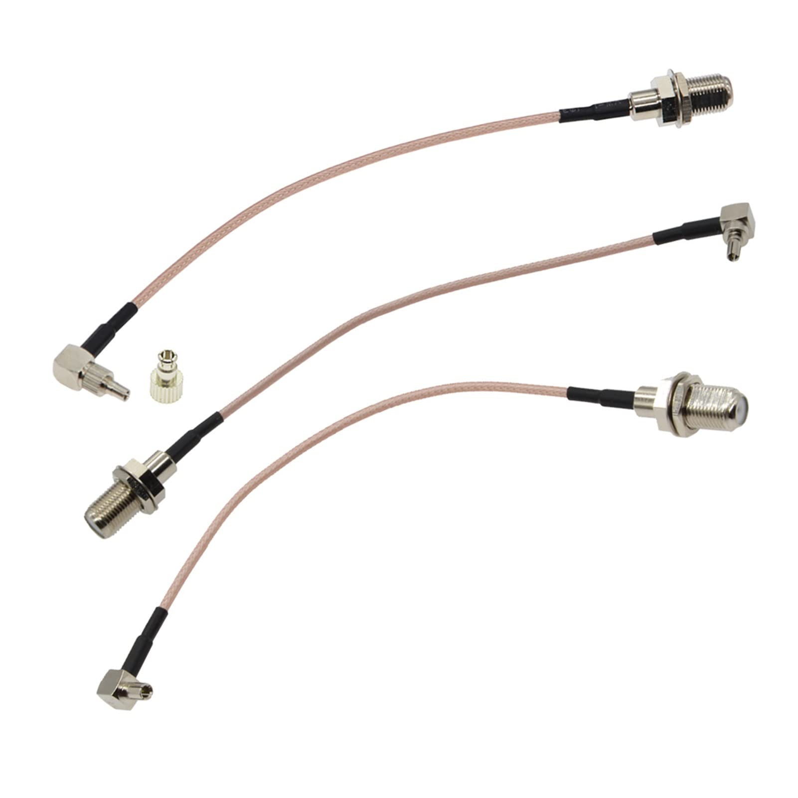 2 szt. F do TS9 F kabel żeński do CRC9 męski kąt prosty RG316 kabel koncentryczny RF 3G kabel przedłużający antenę Jumper Pigtail (kolor: F do TS9, rozmiar: 30 cm)