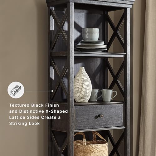 Image of Signature Design by Ashley Tyler Creek Storage Display Cabinet, Black /Gray