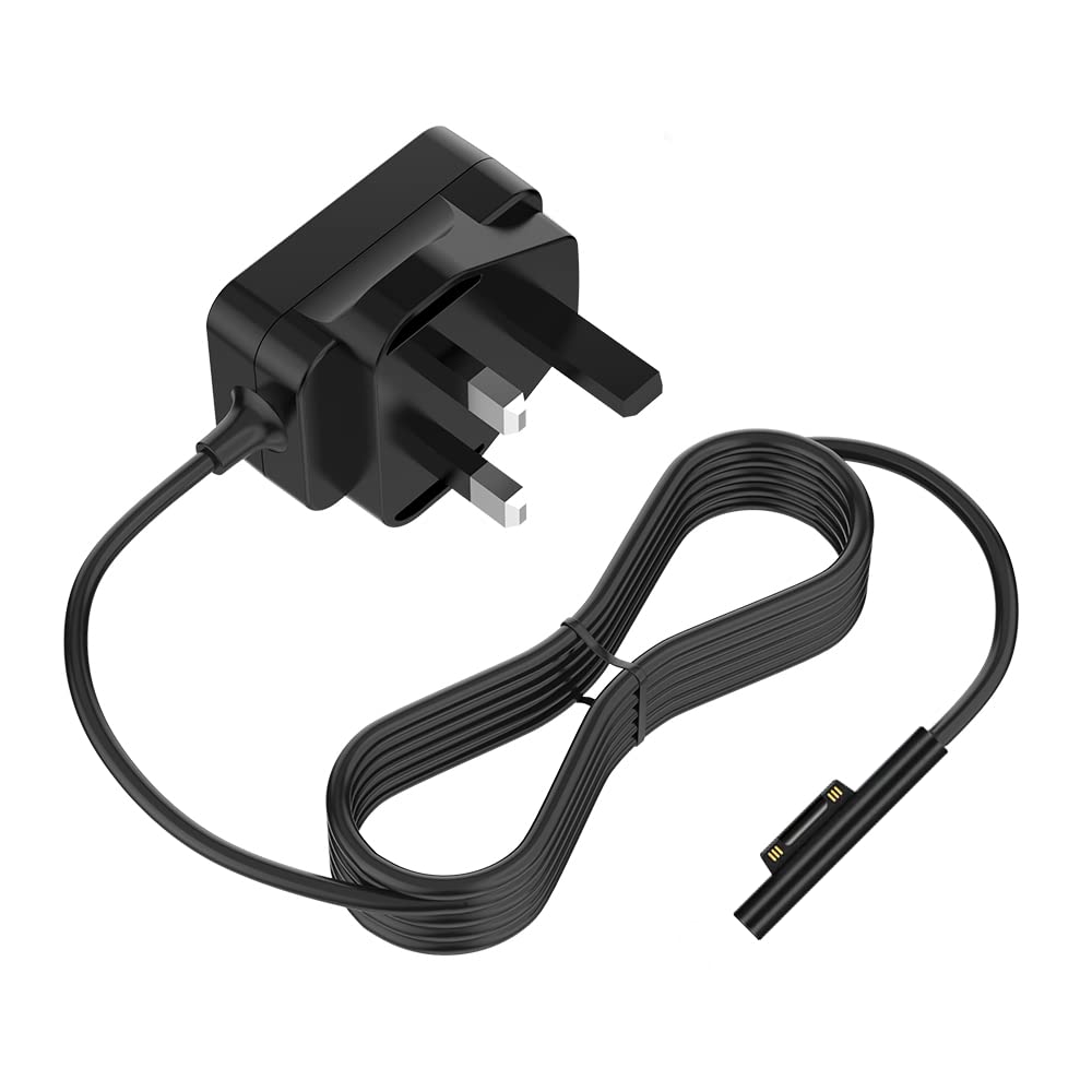 15V 2.58A Charger for Surface Pro 4 Pro 5 Pro 6 Go 2 Go3 Book 2 13inch, Replacement 44W 39W 24W Microsoft Tablet Power Adapter UK Portable Charger