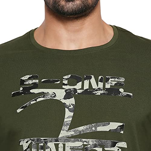 Image of Spykar Men's Cotton Slim Fit T-Shirt