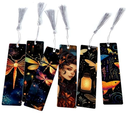 Marque-pages luciole lot de 6 idée cadeau idéal pour un lecteur passionné