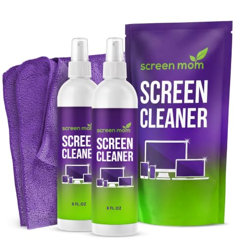 Screen Mom Screen Cleaner Spray 2 Pack-2x8oz for TV, Car, Laptop & Computer
