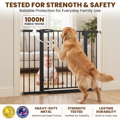 Image of Mumeasy 29.7-46 inch Baby Gate for Stairs, Auto Close Dog Gate for Doorways