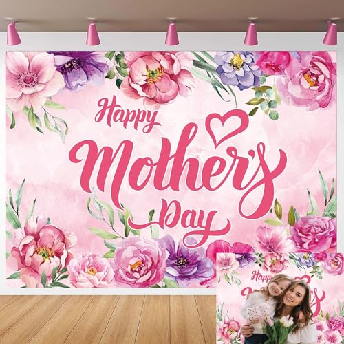 Toile de fond Happy Mother's Day anti-reflet pour accessoires photo