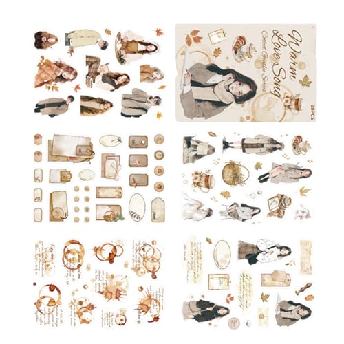 漫画ステッカーの本素敵な装飾的なステッカースクラップブッキングステッカージャーナルアートクラフトグリーティングカード装飾レトロステッカーブック素敵なステッカー装飾ステッカースクラップブッキングステッカー