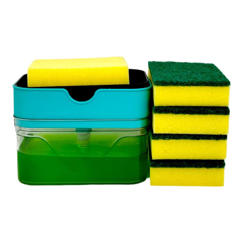Liqid soap Dispenser with Sponge Holder with 5 Sponges (B0B82V1DZ5) Amazon Price History, Amazon Price Tracker
