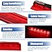 X AUTOHAUX High Level Third Rear Brake Stop Light 2K0945087C for VW Caddy III Kasten 2KA 2KH 2CA 2CH 2004-2015 Red