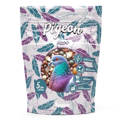 Mycelium Organic Pigeon Plus Bird Seed (5 LB Bag) | Premium Wild Bird Food for Growth, Strength & Daily Energy | Whole Grain Blend with Popcorn, Peas, Milo & Wheat | Non-GMO, No Fillers, Made in USA