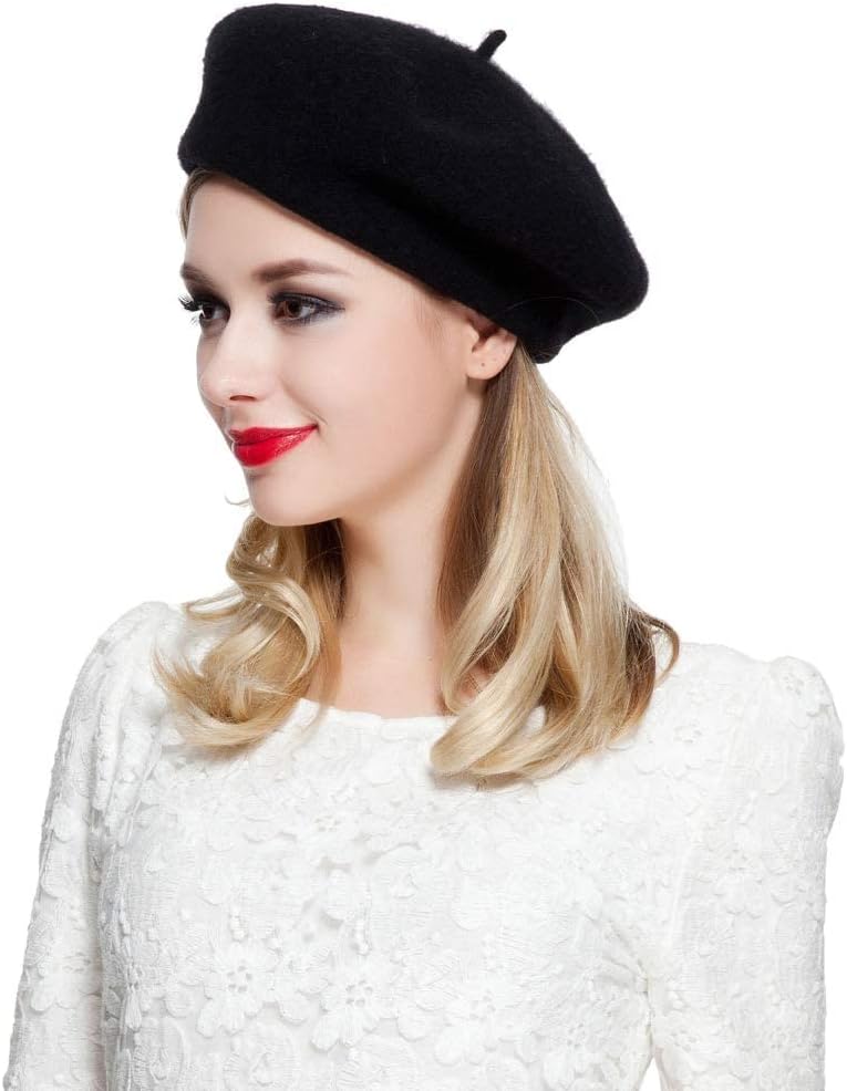 Jolbndcv 6PCS Beret, French Beanie, Outdoor, Winter, Fashion Lady Hat