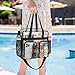 Imagen de Zyiphor Bolso Transparente Mujer Trabajo Bolsa a Tracolla Transparente PVC Bolso Bandolera Transparent Impermeable para Estadios