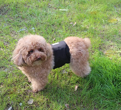 Vecomfy Washable Belly Bands For Male Dogs 4 Pack,Premium Reusable Small Dog Wrap Leakproof Puppy Diapers,S #TOP1