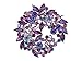Alilang Violet Lavender Purple Crystal Rhinestone Floral Wreath Brooch Pin