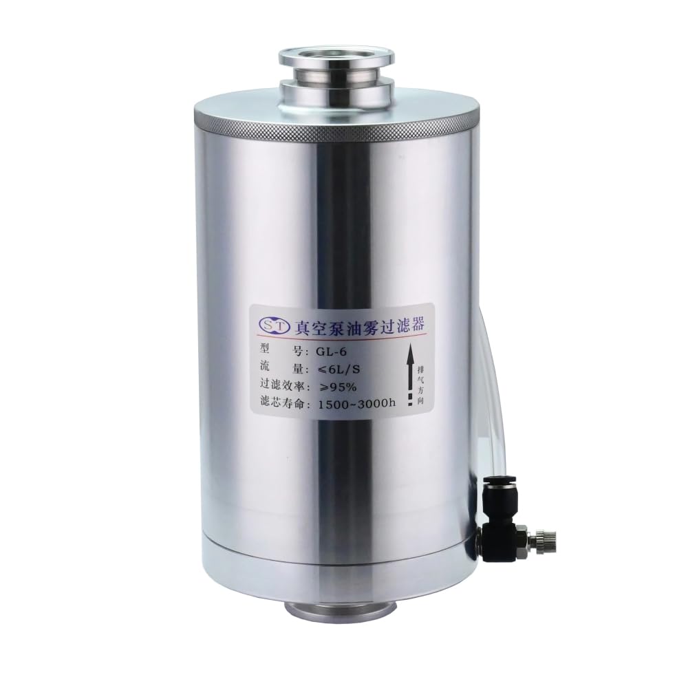 Toplionace GL-6 ölnebelabscheider für Vakuumpumpen, Mechanischer ölnebelabscheider für Drehschieberpumpen, KF25 Ein- und Auslass, Gehäuse Aus Aluminiumlegierung