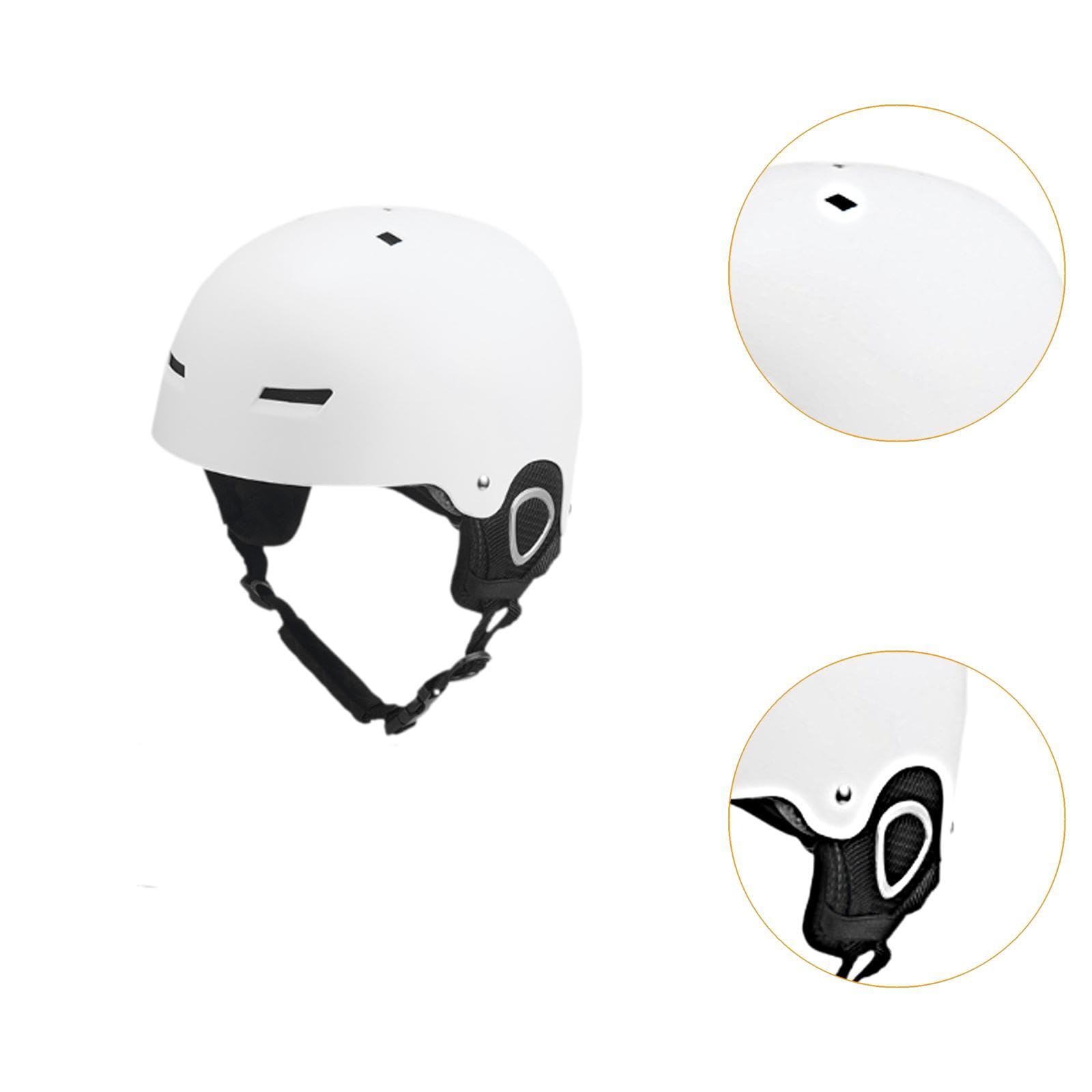 Unisex Skihelm Verstellbar 52cm-57cm, Erwachsener-Hartschalenhelm mit Abnehmbaren Ohrenpolstern, ABS & EPS Schutzhelm mit Belüftung, Wintersport Helm für Damen Herren Ski & Snowboard