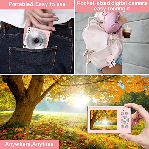 Digital Camera For Kids, Small Cameras For Teens, Portable Compact Camera For Photography, 1080P 50Mp Autofocus Children Camera With 32Gb Sd Card, 2.88 Inch Lcd Screen, 16X Digital Zoom (Pink) #TOP7