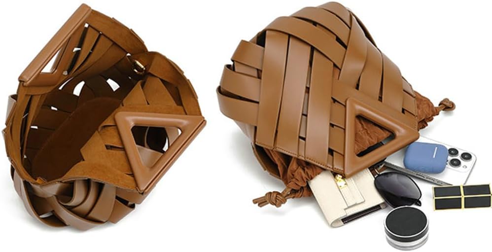 Vegan Leather Clutch Purses for Women Woven Small Crossbody Shoulder Bag Cute Top Handle Handbags Satchels 2026 - Image 6