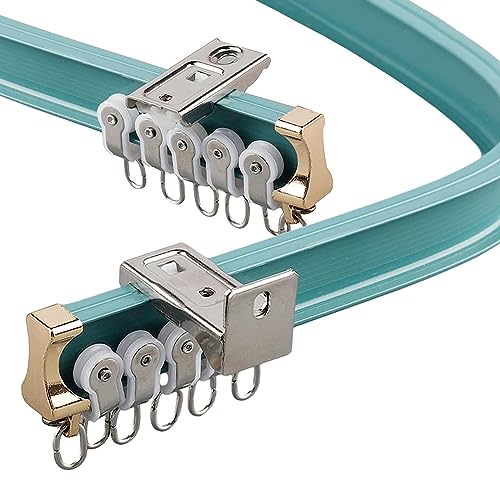 Riel De Cortina De Techo Flexible Y Flexible 3M 4M 6M, Sistema De Riel De Cortina Curvo Separador De Habitaciones Privacidad RV Deslizadores De Cortina, Riel De Cortina Pared/Techo Para Cortinas Grand