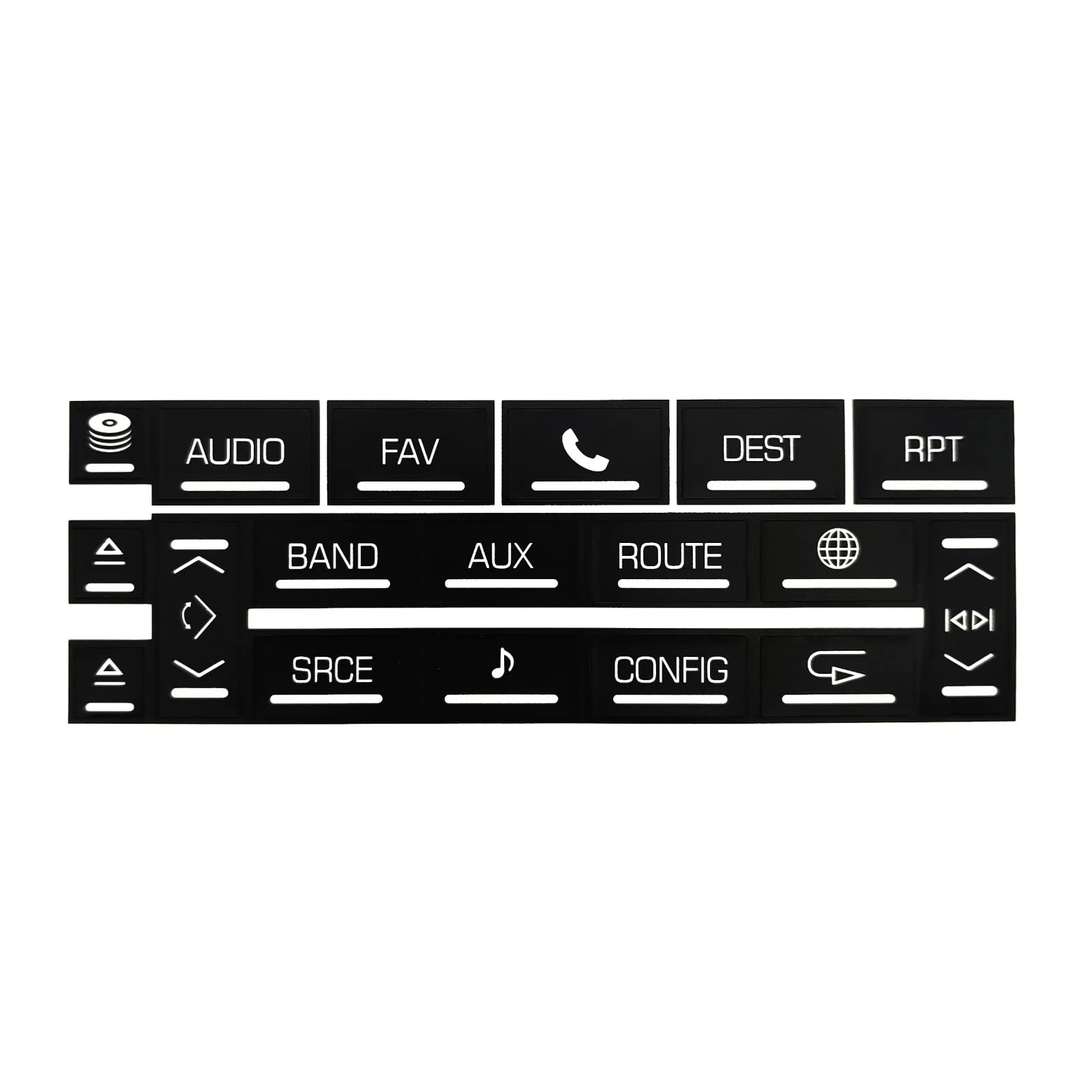 Repair Decal For Worn Climate Control & Radio Buttons - 2007-2013 Cadillac Escalade
