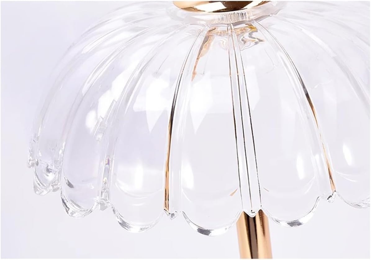 Elegant Jellyfish-Shaped Crystal Tablep for Bedroom - Nightstand Bedside Light Stylish Button Modern Home Decor for Ambient Lighting/D
