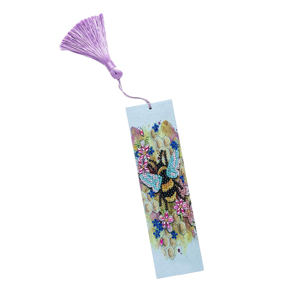 joyMerit 5D DIY Diamond Painting Kits Bookmark Book Mark DIY Making Arts Crafts Gifts - Bee