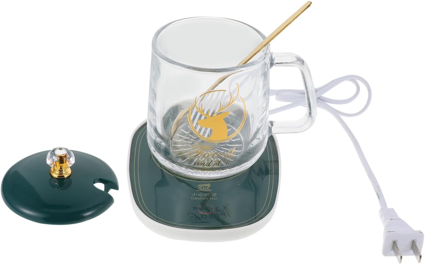 Mug Warmer Coaster Set Ceramic Heating Mug Pad Drink Cup Warmer Easy to Use Suitable for Beverage