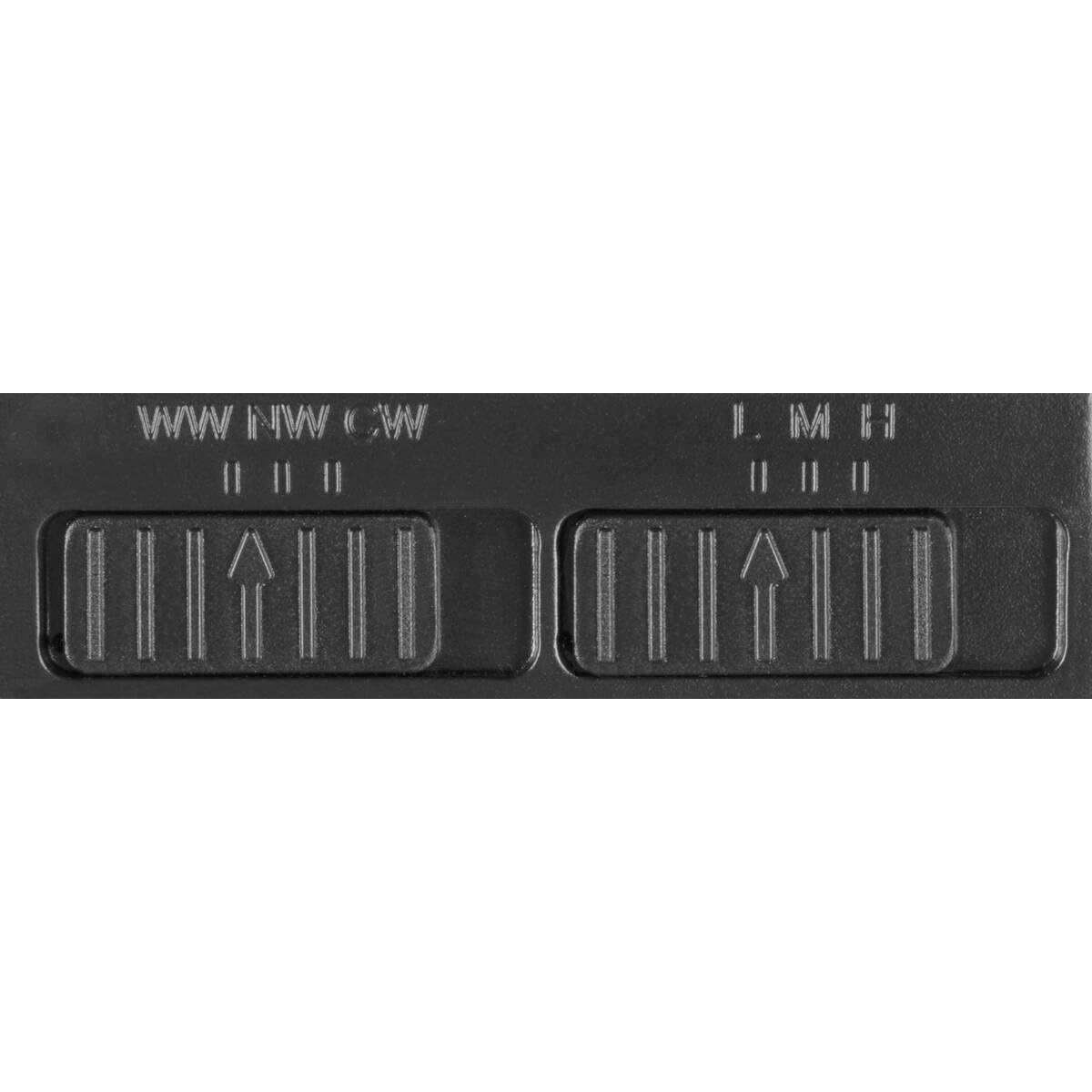 Qub - Kit d'éclairage de rail Zoom LED - Noir, 2 mètres, 4 spots, 3 phases - Luminosité réglable 20/25/30W et couleurs de lumière de la lumière chaude à la lumière du jour (2700K, 3000K et 4000K)