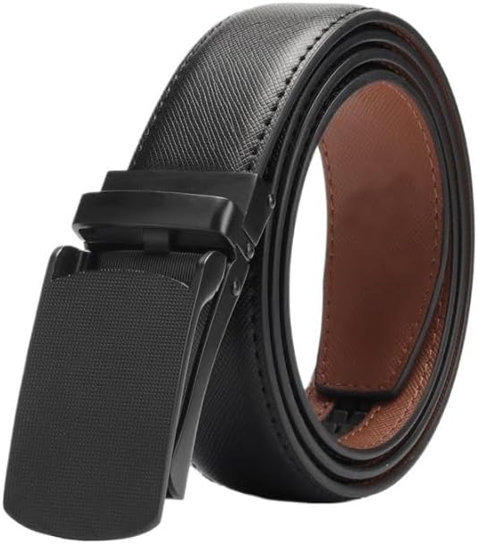 Business Commuting Men's Automatic Fastening Genuine Leather Belt Casual Waistband
