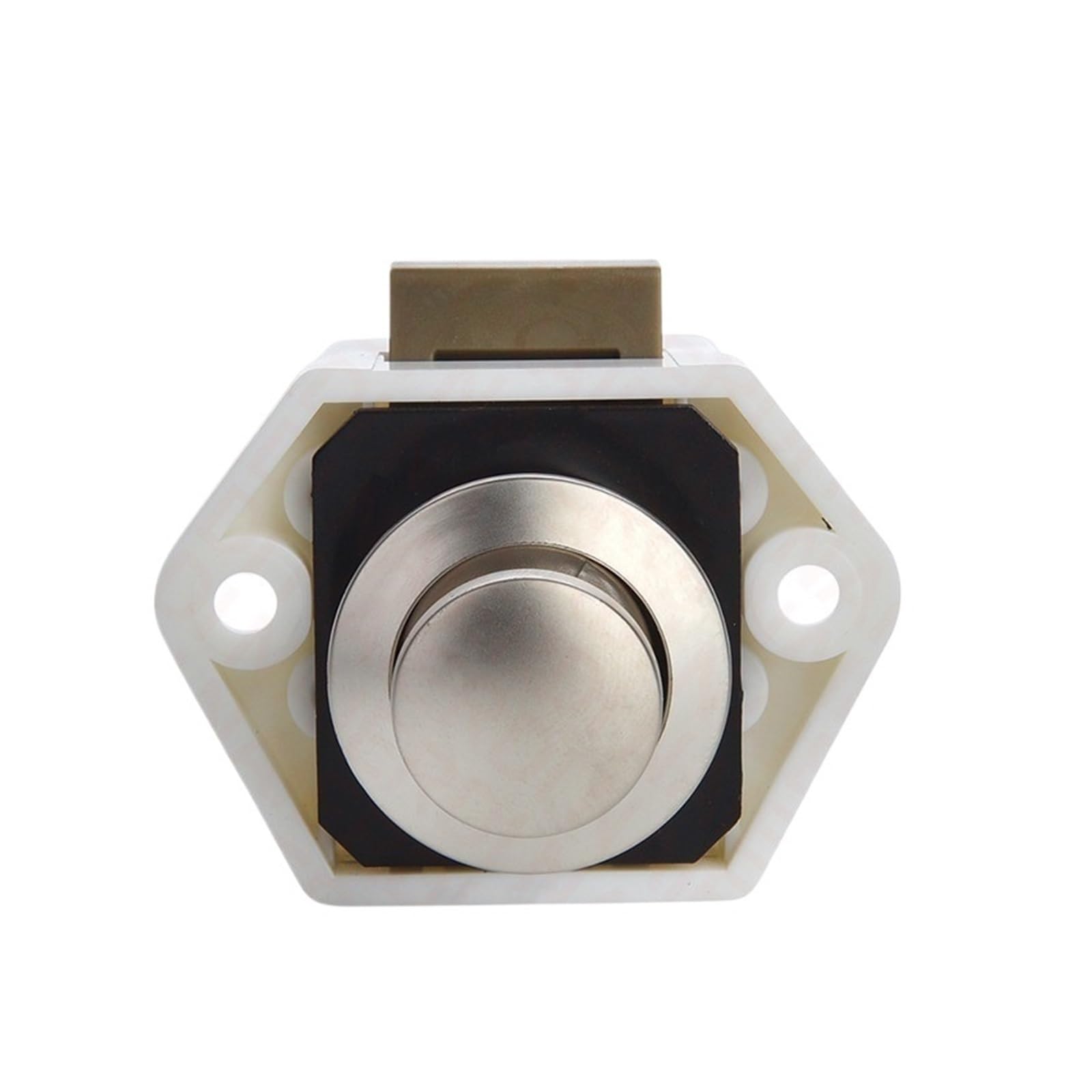 Djgkenvq Small White Drawer Lock 10Pcs Camper Car Push Lock 20Mm Rv Caravan Boat Motor Home Cabinet Drawer Latch Button Locks For Furniture Hardware(Small White)