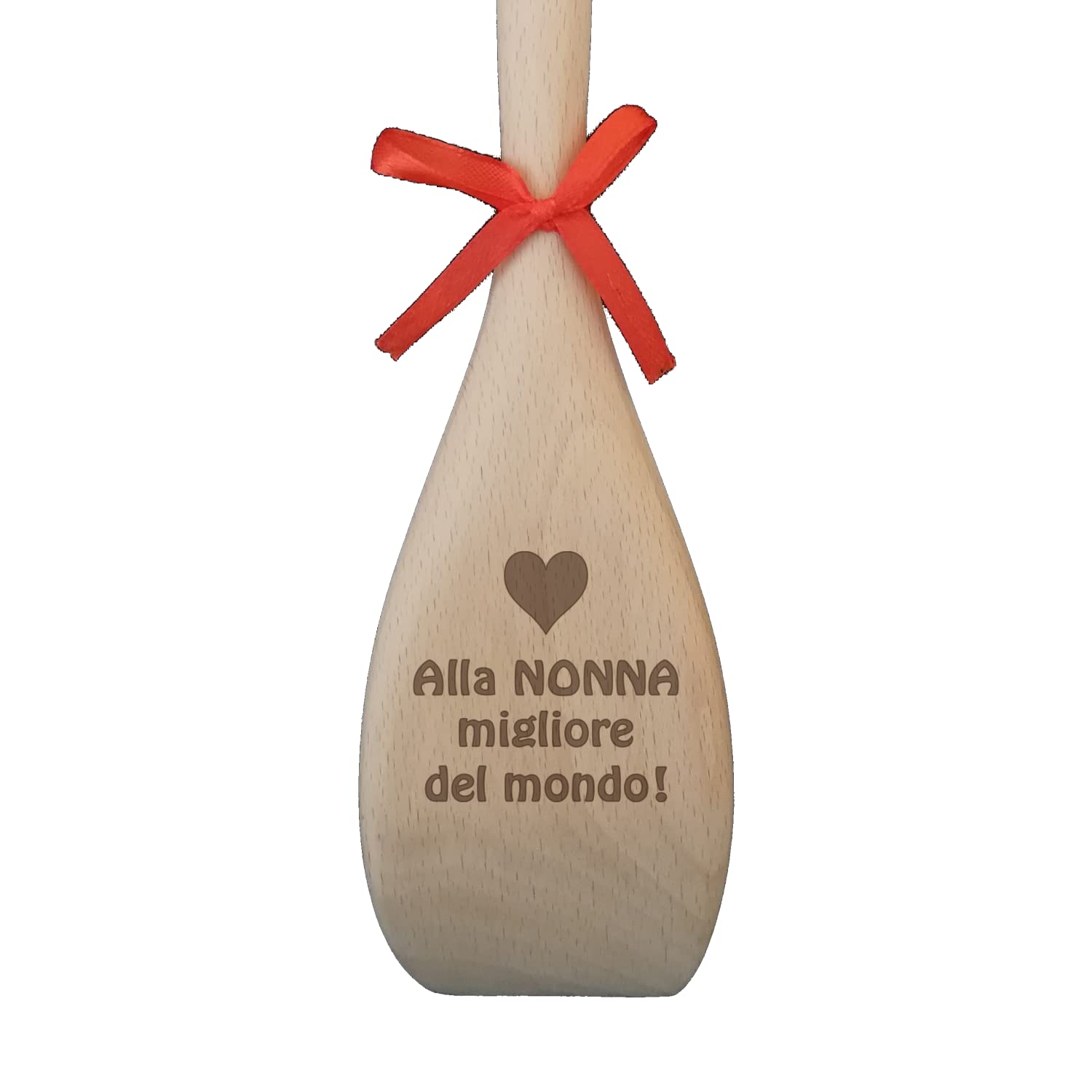 Regalo per nonna Idee regalo per Festa dei nonni per Natale anniversario o compleanno Cucchiaio di legno di faggio Mestolo cucina lungo 31cm Regali per la nonna con incisione laser indelebile