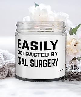 Funny Oral Surgeon Candle Easily Distracted by Oral Surgery 9oz Vanilla Scented Candles Soy Wax