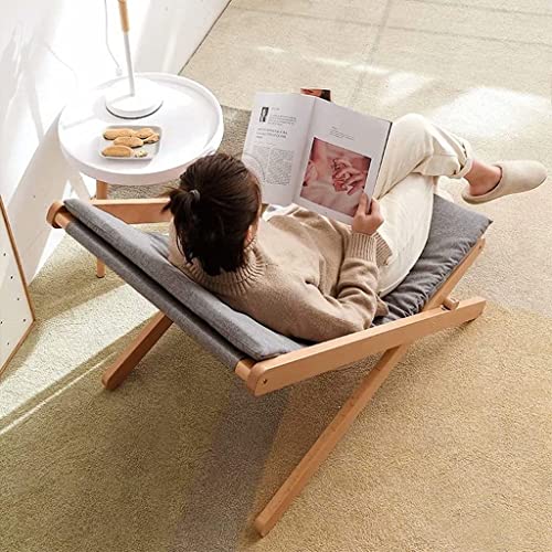 Sillón reclinable de madera exclusivo con cojín camel de cuatro posiciones 7