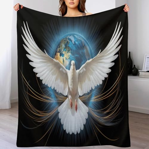 Couverture polaire mouette imprimée pour des soirées cocooning confortables sur le sofa