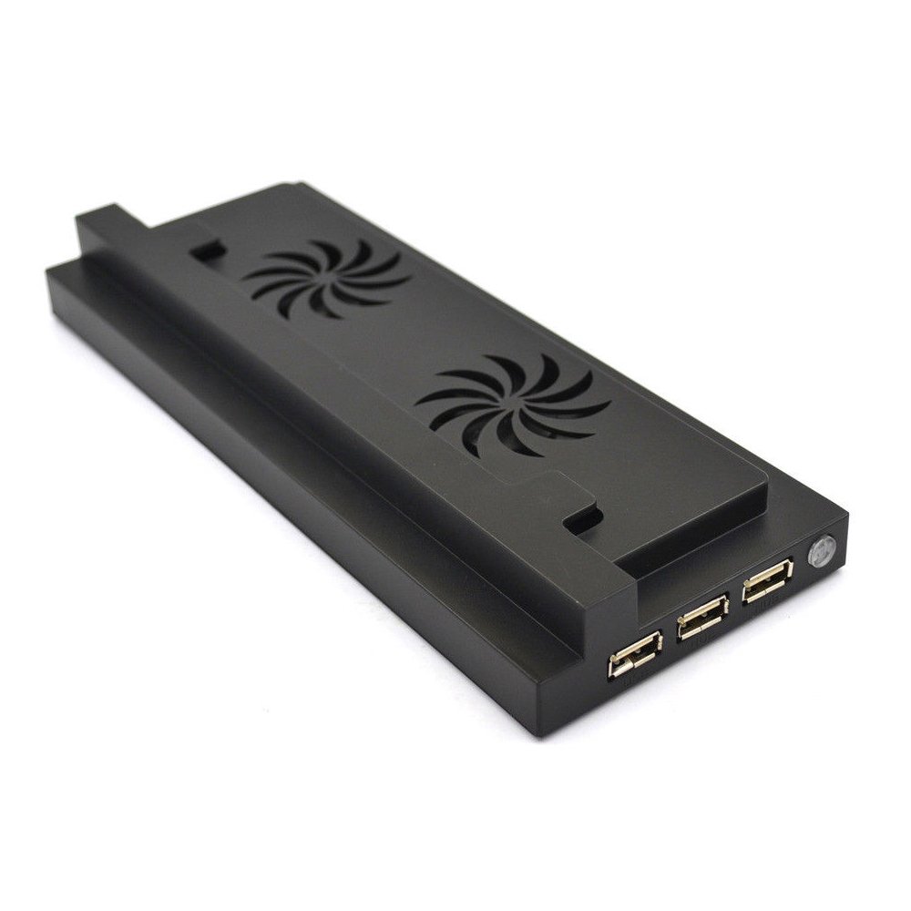 OSTENT Enfriador de Ventilador Doble USB Enfriamiento Vertical Puerto USB Externo para Consola Xbox One S Color Negro