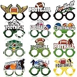 Jenaai 48 Pcs American Football Paper Eyeglasses Football Party Supplies Championship Decoration Gameday Photo Props Sports Party Favors for Rugby Sports Birthday Baby Shower