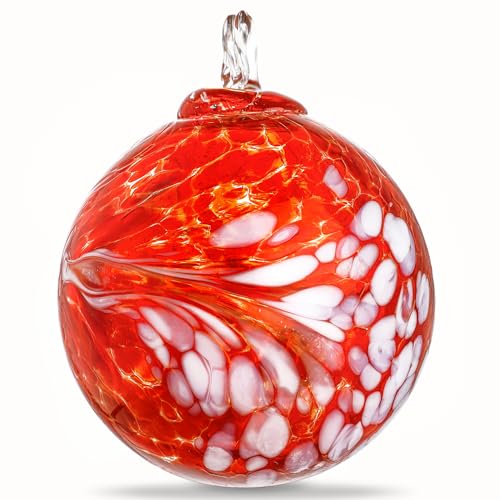 4 Inch Hand Blown Glass Gazing Ball Witches Ball Ornament for Garden Decor