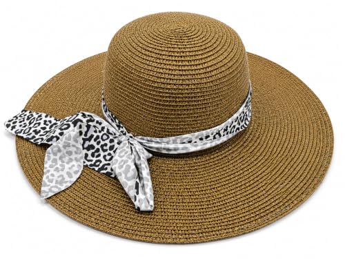 Image of Summer Medium Brim Floppy Beach Straw Hats for Women