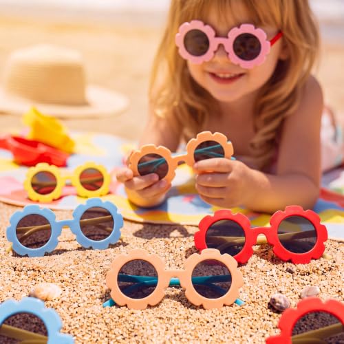 Image of Geyoga Flower Sunglasses for Kids Girls Toddler Party