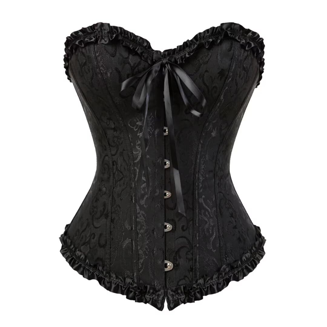 Grebrafan Bustier Corset Mariée et Jupe Tulle Femme Longue