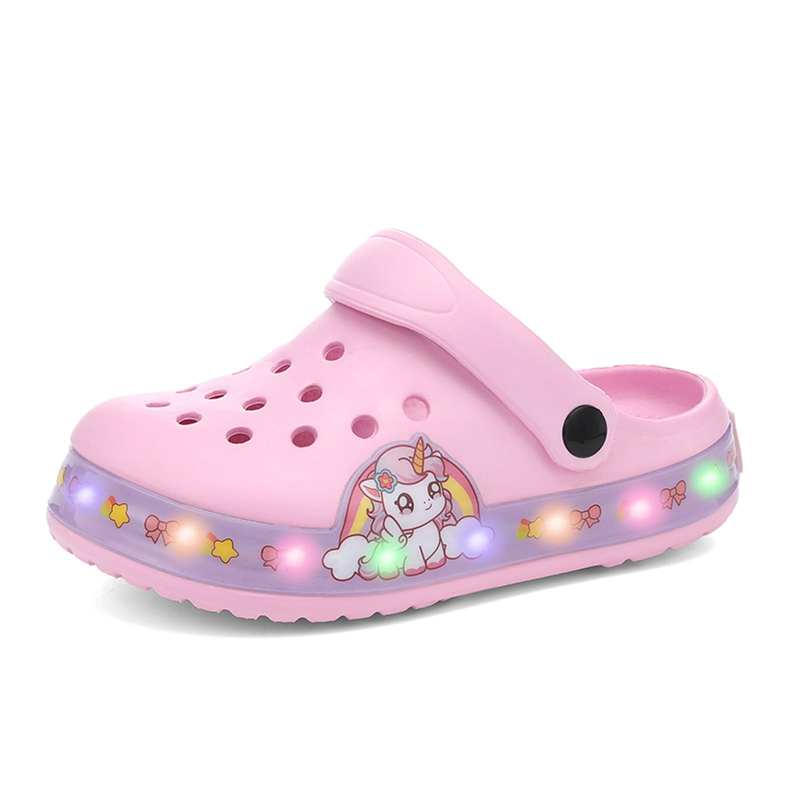 Bambini LED Zoccoli Ragazzi Pantofole Ragazze Carino Scarpe da Giardino Traspirante Leggero Sandali Scarpe da Bagno Antiscivolo EU 24-35