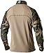 CQR Men's Combat Shirt Tactical 1/4 Zip Long Sleeve Military BDU Shirts Camo EDC Top with Pockets, Combat Shirts Woodland Olive, Medium