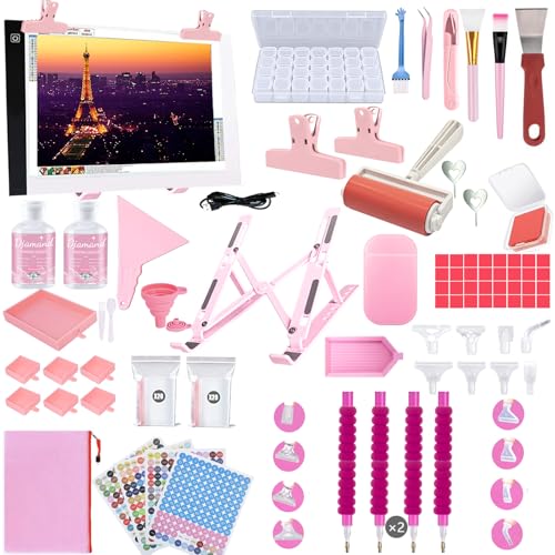 Accessoires peinture diamant anti fatigue avec boîte de rangement et stylo