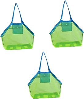 Alasum 3pcs Mesh Organizer Bags Tote Organizer Insert Large Mesh Beach Bag Kids Beach Bag Mesh Tote Beach Bag Mesh Bag for Beach Toys Sand Toys Bag Beach Mesh Tote Bag Storage Bag Toy Bag