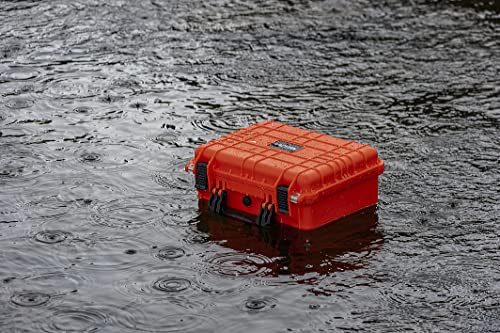 Image of MEIJIA All Weather IP67 Waterproof Hard Camera Case,Hard Protective Case,Hard Case with Customizable Foam,Fit Use of Drones,Camera,Equipments,Pistols(Orange,15.98x12.99x6.85inches)