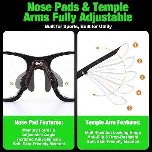 image for Tallew 1 Set Lensless Protective Glasses with Case Sport Goggles Compa