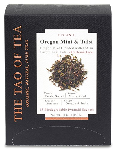 The Tao of Tea Oregon Mint & Tulsi Box Pyramid Sachets, 15 Pyramid Sachets image 5