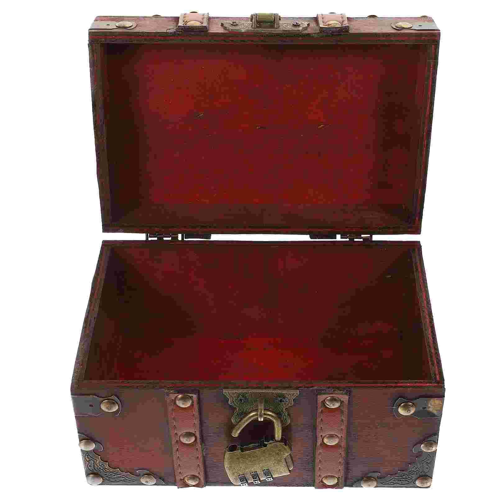 SBZIOJHDR Vintage Treasure Chest， Box Wooden Storage Treasure Vintage Wood Trinket Holder Keepsakes Travel Craft Jewelry