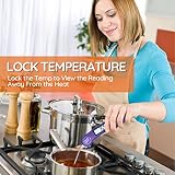 DOQAUS Termometr do grillowania, mięsa, kuchenny, cyfrowy termometr z 3 sekundami, natychmiastowy odczyt, składana długa sonda i ekran LCD, automatyczne włączanie/wyłączanie do kuchni, grilla, BBQ