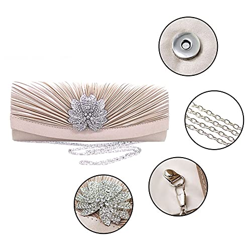 Image of Goclothod Evening Clutch Handbag Women Fashion Crossbody Shoulder Bag Chain Purse