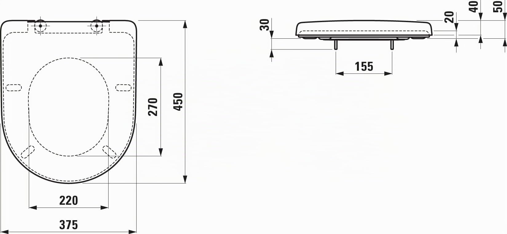 Laufen 8939553000001 Pro S WC-Sitz mit antibakterieller Beschichtung, weiß