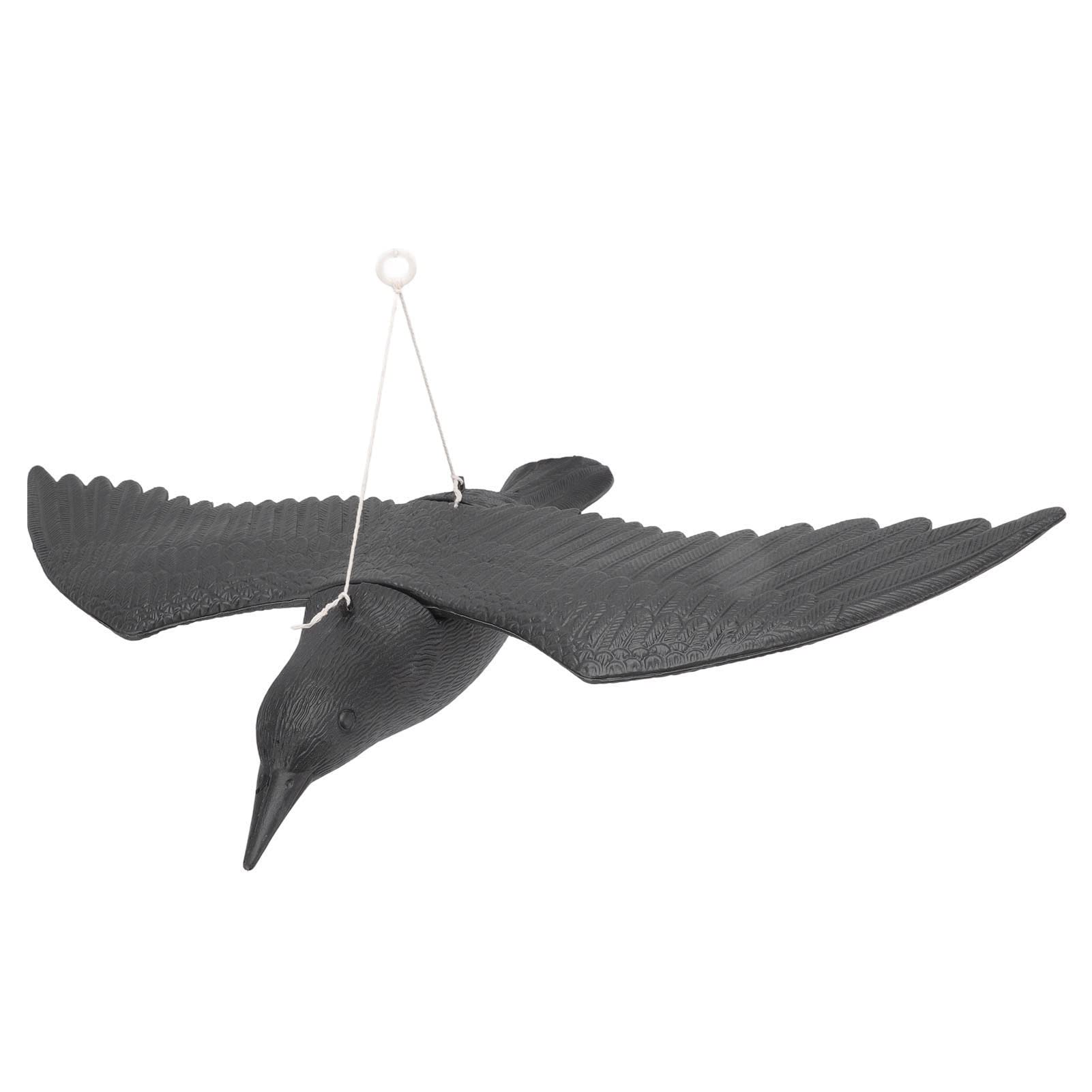 Vivid Simulation Crow Decoration Plastic Crow Decoy for Garden Courtyards